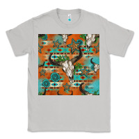 Moon Dust western bull skull seamless pattern Classic Tee - HRA Design Shop