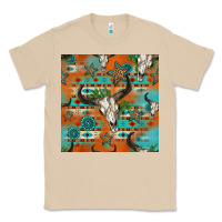 Mushroom western bull skull seamless pattern Classic Tee - HRA Design Shop