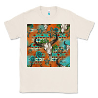 Natural western bull skull seamless pattern Classic Tee - HRA Design Shop