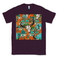 Plum western bull skull seamless pattern Classic Tee - HRA Design Shop