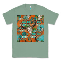 Sage western bull skull seamless pattern Classic Tee - HRA Design Shop