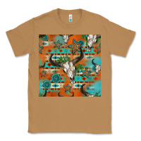 Toasted Coconut western bull skull seamless pattern Classic Tee - HRA Design Shop