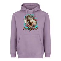 Lavender free spirit mustang horse Heavyweight Hoodie - LillyAllenDesigns
