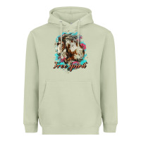 Matcha free spirit mustang horse Heavyweight Hoodie - LillyAllenDesigns