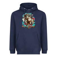 Navy free spirit mustang horse Heavyweight Hoodie - LillyAllenDesigns