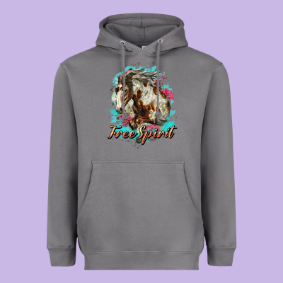 Free Spirit Mustang Horse Heavyweight Hoodie Designed By Lillyallendesigns