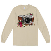 Mushroom floral feather vintage camera Long Sleeve Tee - FaDigitalArtStudio