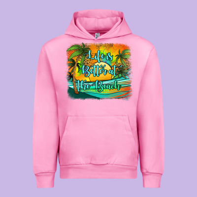 Life Is Better At The Beach Urban Hoodie Designed By Jasminsmagicworld
