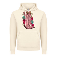 Vintage Artic floral cowgirl boots Vintage Hoodie - texasbilliewilder