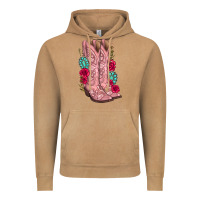 Vintage Camel floral cowgirl boots Vintage Hoodie - texasbilliewilder