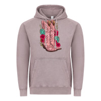 Vintage Zinc floral cowgirl boots Vintage Hoodie - texasbilliewilder