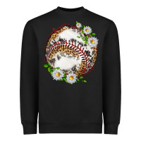 Black baseball with patterns Heavyweight Sweatshirt - texasbilliewilder