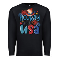 Black hooray for the usa Premium Sweatshirt - MaliasSmallBusiness