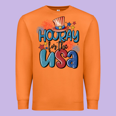 Hooray For The Usa Premium Sweatshirt Designed By Maliassmallbusiness