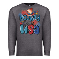 Charcoal Heather hooray for the usa Premium Sweatshirt - MaliasSmallBusiness
