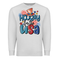 Dove Grey hooray for the usa Premium Sweatshirt - MaliasSmallBusiness
