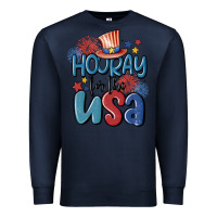 Navy hooray for the usa Premium Sweatshirt - MaliasSmallBusiness