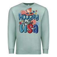 Seafoam hooray for the usa Premium Sweatshirt - MaliasSmallBusiness
