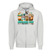 Dove Grey ocd obsessive cow disorder coffee cups Zipper Hoodie - Jasminsmagicworld