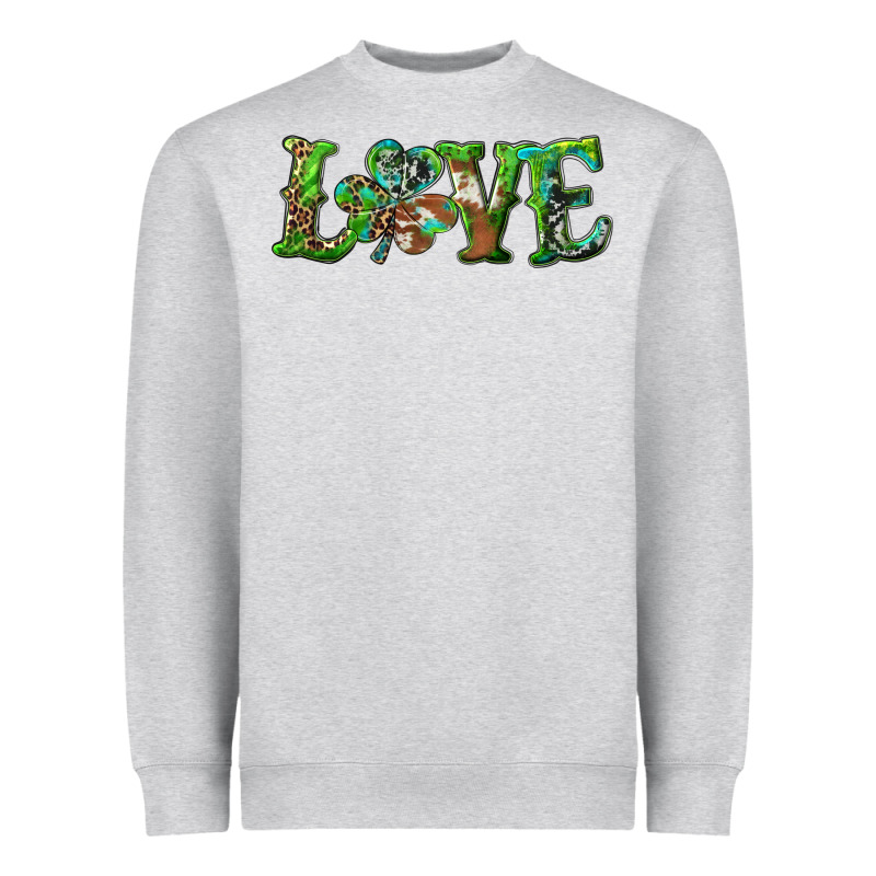 Love With Shamrock Heavyweight Sweatshirt by RanaPortraitStore | Teevron