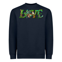 Navy love with shamrock Heavyweight Sweatshirt - RanaPortraitStore