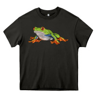 Asphalt red eyed tree frog Heavy Core Tee - LillyAllenDesigns