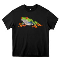 Black red eyed tree frog Heavy Core Tee - LillyAllenDesigns
