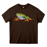 Chocolate Brown red eyed tree frog Heavy Core Tee - LillyAllenDesigns