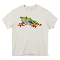 Cream red eyed tree frog Heavy Core Tee - LillyAllenDesigns