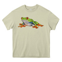 Mossy red eyed tree frog Heavy Core Tee - LillyAllenDesigns
