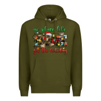 Army Green no place like for the holiday Premium Hoodie - MaliasSmallBusiness