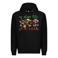 Black no place like for the holiday Premium Hoodie - MaliasSmallBusiness