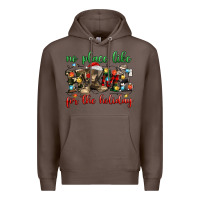 Coffee no place like for the holiday Premium Hoodie - MaliasSmallBusiness