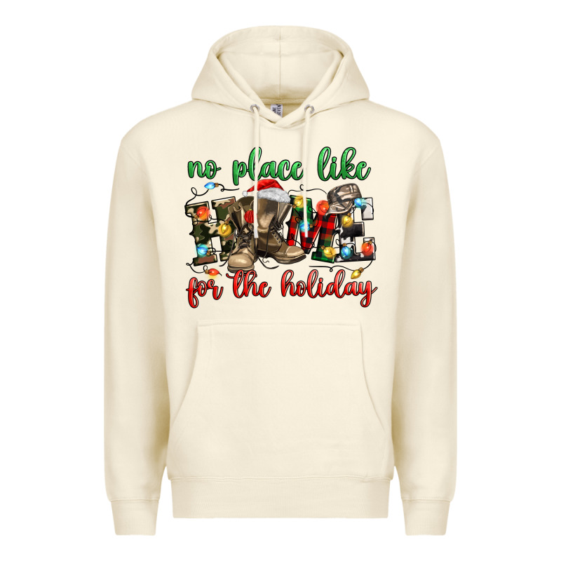 No Place Like For The Holiday Premium Hoodie by MaliasSmallBusiness | Teevron