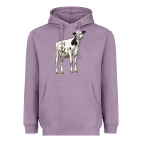 Lavender Holstein Heifer Heavyweight Hoodie - LillyAllenDesigns