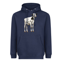 Navy Holstein Heifer Heavyweight Hoodie - LillyAllenDesigns