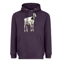 Plum Holstein Heifer Heavyweight Hoodie - LillyAllenDesigns