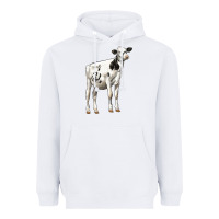 White Holstein Heifer Heavyweight Hoodie - LillyAllenDesigns