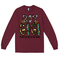 Burgundy boy gigi from son up to son down Long Sleeve Tee - CowhideDigitalArt