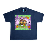 Navy Halloween School Bus Urban Heavy Tee - texasbilliewilder