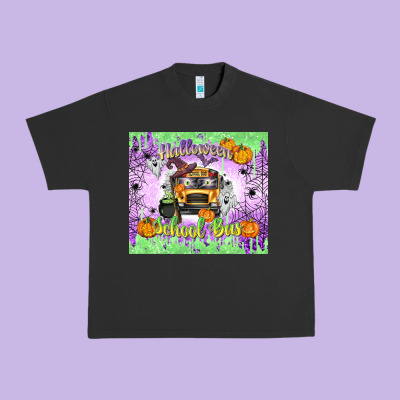 Halloween School Bus Urban Heavy Tee Designed By Texasbilliewilder