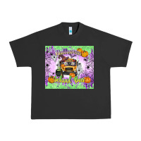 Pigment Black Halloween School Bus Urban Heavy Tee - texasbilliewilder