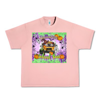 Salmon Halloween School Bus Urban Heavy Tee - texasbilliewilder