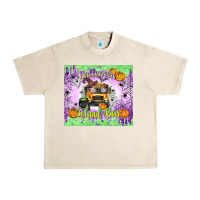 Sandshell Halloween School Bus Urban Heavy Tee - texasbilliewilder