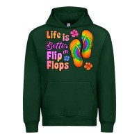 Forest Green life is better in flip flops Urban Hoodie - Jasminsmagicworld