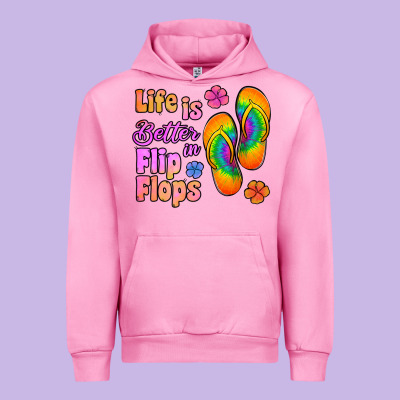 Life Is Better In Flip Flops Urban Hoodie Designed By Jasminsmagicworld