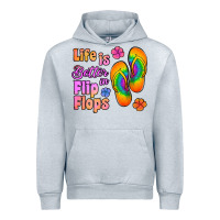 Heather Grey life is better in flip flops Urban Hoodie - Jasminsmagicworld