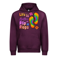 Mauve Wine life is better in flip flops Urban Hoodie - Jasminsmagicworld