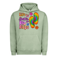 Pigment Oil Green life is better in flip flops Urban Hoodie - Jasminsmagicworld