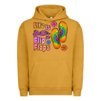 Pigment Peanut Butter life is better in flip flops Urban Hoodie - Jasminsmagicworld